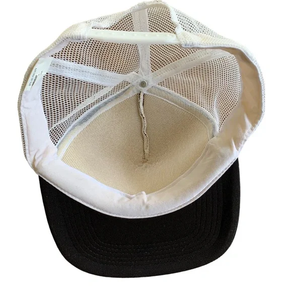 Choppers Snapback Trucker Hat Bikercore White & Black Motorcycle Flames Vintage - Picture 7 of 9